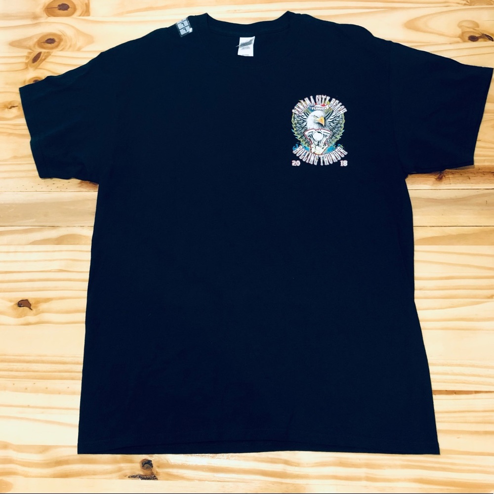 RARE 2018 ROLLING THUNDER MOTORCYCLE  PANAMA CITY BEACH FLORIDA LARGE T SHIRT